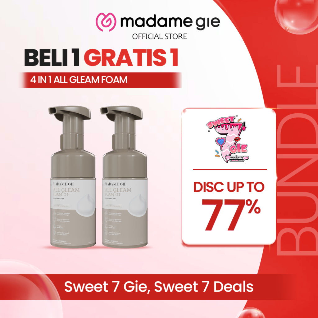 [BELI 1 GRATIS 1] Madame Gie 4 in 1 All Gleam Foam - Facial Wash MakeUp Remover