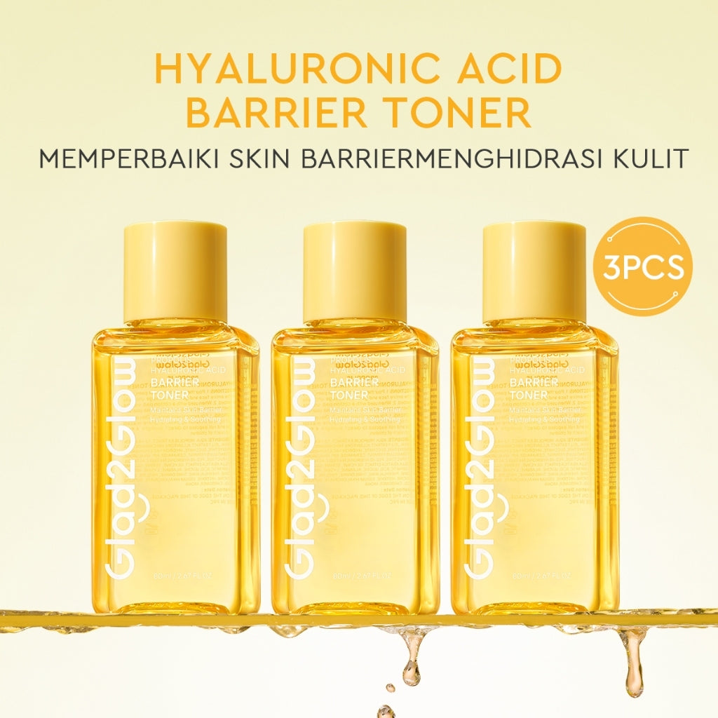 Glad2Glow Propolis Hyaluronic Acid Barrier Essence Toner badan face mist hydrating toner centella Toner eksfoliasi wajah glycocid acid glycolic acid Memperbaiki penghalang kulit Jaga kulit Anda tetap terhidrasi Skincare G2G Toner g2glow official stor