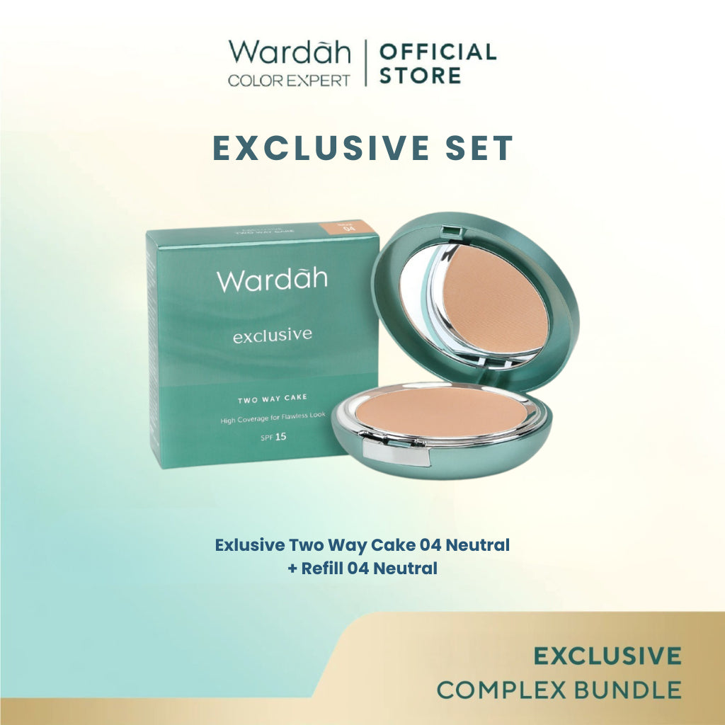 [BUNDLE] WARDAH Exclusive Two Way Cake & Refill - Two Way Cake - TWC - Refill TWC - Bedak Padat Tahan Lama - Makeup