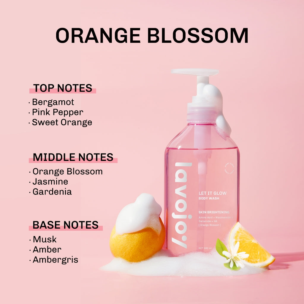 [ECONOMIC BUNDLE] Lavojoy 2in1 Brightening care | Body Serum 300ml + Body wash 300ml | Perawatan untuk Mencerahkan dan Melembabkan kulit dengan Niacinamide + Ceramide + Vitamin E