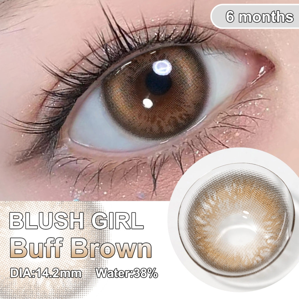 Magister Softlens Normal abu-abu coklat hitam seri Sepasang Lensa kontak diameter14.0-14.5MM kadar air 38% soflens