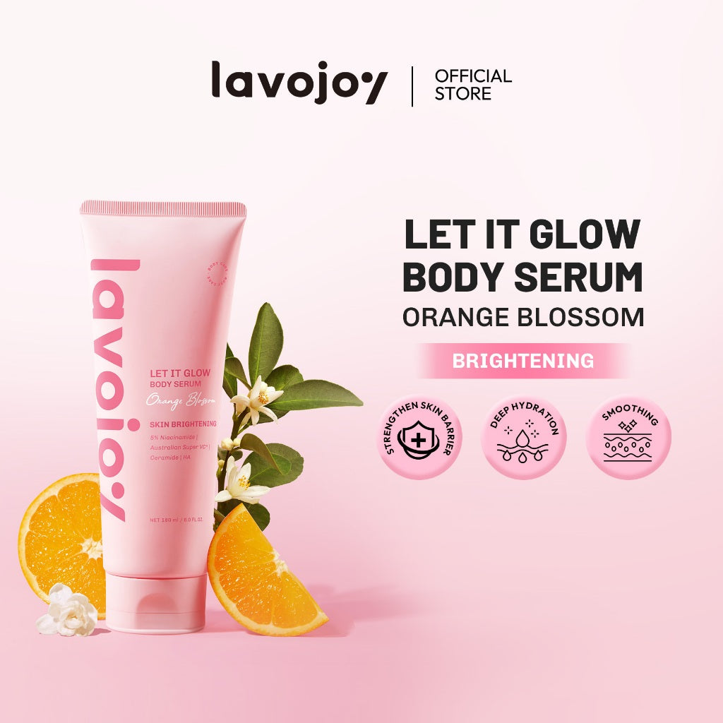 Lavojoy Let It Glow Body Serum Skin Brightening Upgraded Version | Body Lotion Untuk Mencerahkan Dan Melembabkan Kulit Dengan Niacinamide + Ceramide + Vitamin E
