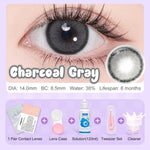 [Diameter kecil Kit]Magister Softlens Minus Kit 14.0mm softlens paketan lengkap minus Nude Brown OMG