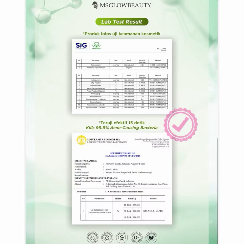 MS glow ACNEZONE AZAGLOW SERUM JERAWAT