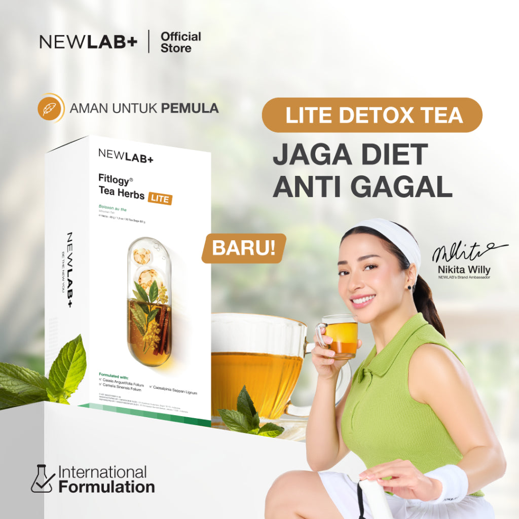 NEWLAB Fitlogy  -  Tea Herbs LITE- Teh Deox Ringan - Minuman Diet - Jaga Diet Anti Gagal dengan Formula Lebih Ringan untuk Pemula