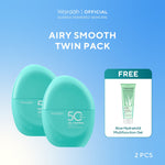 TWINPACK Wardah UV Shield Airy Smooth, Acne Calming, Aqua Fresh, Essential, Tone Up, Physical Sunscreen - Skincare