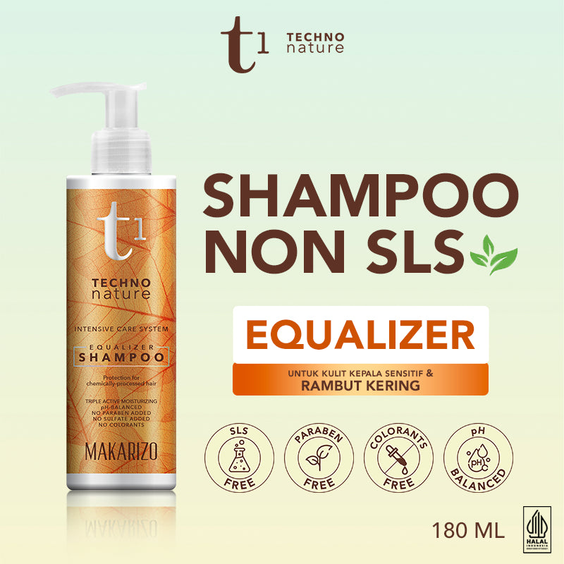 Makarizo T1 Techno Nature Equalizer Shampoo 180 mL - Shampo Non SLS