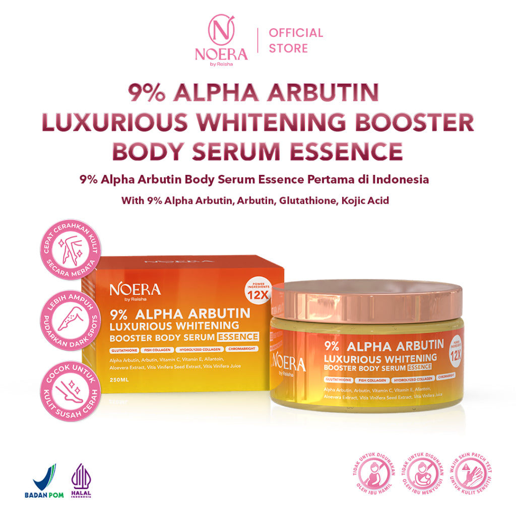 Noera 9% ALPHA ARBUTIN Luxurious Whitening Booster Body Serum Essence