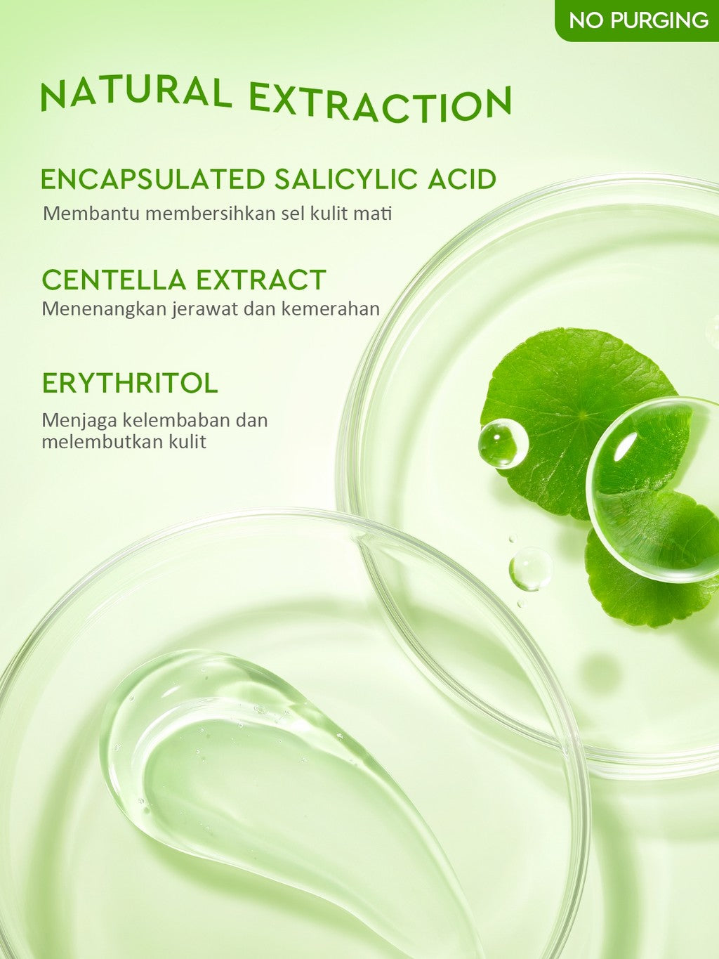 Glad2Glow Centella Salicylic Acid Acne Gel Cleanser  facial wash skincare face wash sabun cuci muka cleansing balm exfoliating exfoliasi wajah sabun muka pembersih wajah merawat serta membantu menenangkan jerawat g2glow official store