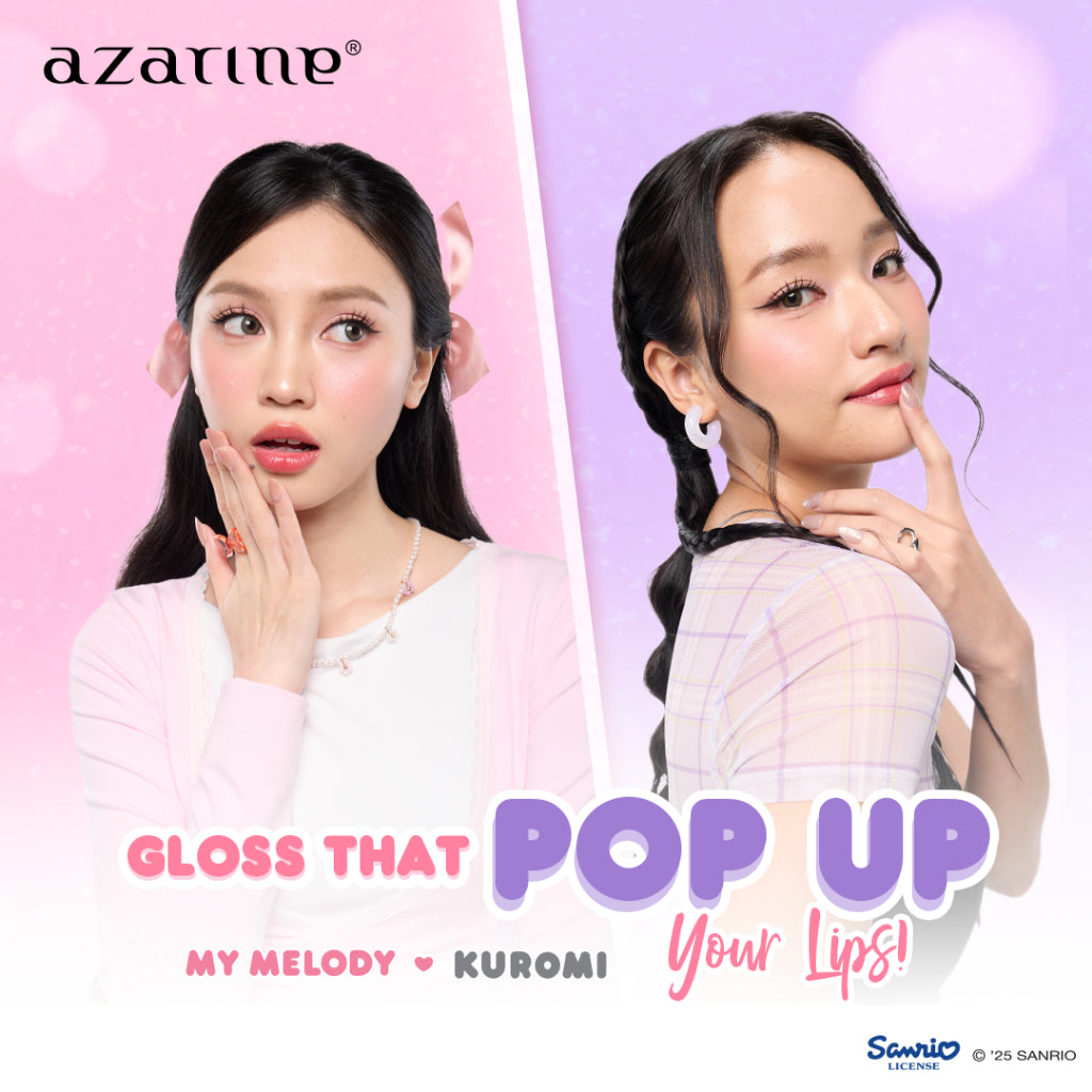 Azarine Play Pop Glossy Tint [3ml] Liptint Glossy Tahan Lama Extra Moisturizing dengan Hyaluronic Acid dan Peptide Melembabkan Menutrisi Bibir Kering