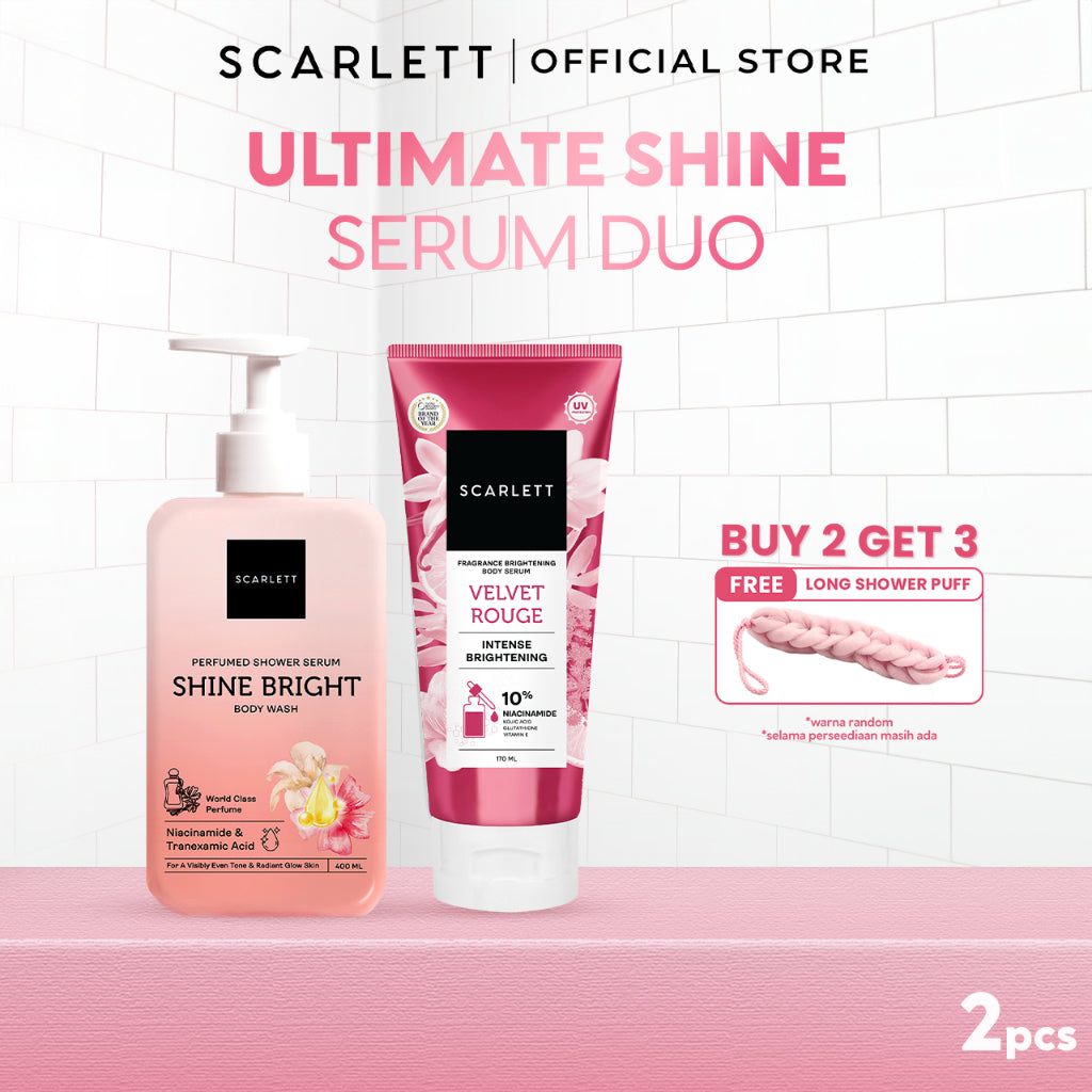 Scarlett Whitening Bundle Extra Cerah - Fragrance Brightening Body Lotion Bright Mood Booster