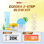 [3IN1 SUPER HEMAT] Cleora Skincare Set - Scincare Wajah Wanita Pria Whitening Mencerahkan Melembabkan Mengatasi Muka Kusam Membantu Mengangkat Sel Kulit Mati Sunscreen Moisturizer Melindungi Dari Sinar Matahari UVA UVB Muka Exfoliasi FaceScrub Gel Jerawat
