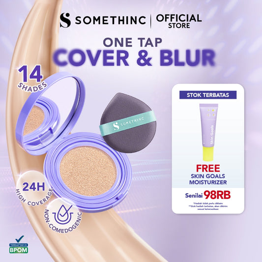 [BARU!] SOMETHINC COVERBLUR Pro Filter Breathable Cushion SPF 40 PA++++  - Seamless Cushion Dengan High Coverage | Smooth Satin Finish, Ringan Digunakan Di Wajah, Tahan Lama, Non comedogenic & Mengandung skincare