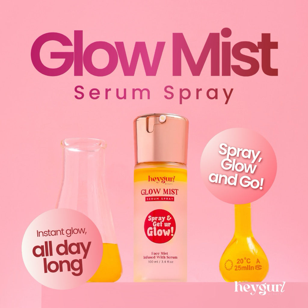 Glow Mist Serum Spray | Face Mist Infused with Serum Facemist by HeyGurl