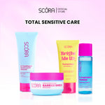 [My Daily Glow Up Set] Scora Bright Me Up Sunscreen 40 Gr + Scora Sheer Glow Tone Up Cream 30 ml + SCORA Moisturizer Gel + SCORA Gentle Low pH Cleanser 100 ML + SCORA Toner 80 ML