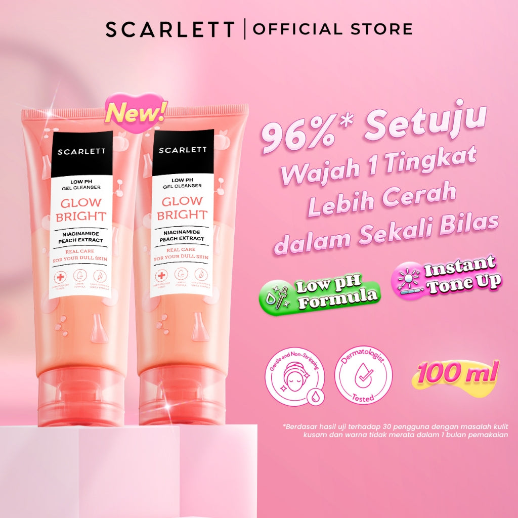 SCARLETT Low pH Gel Cleanser-Facial Wash Gentle Sabun Cuci Muka Low pH, Kulit Tidak Ketarik, Basic Skincare
