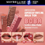[4 NEW SHADES MILK TEA LIMITED EDITION] MAYBELLINE OFFICIAL Superstay Vinyl Ink 4.2 ml - Shiny Pigmented Liquid Lipstik Lipstick Make Up Lipcream Longlasting Waterproof Tahan Lama 16 Jam Lipstik Lipgloss Lipbalm Liptint