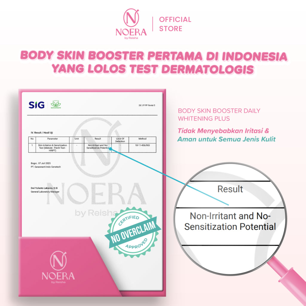 Noera Paket White Dose Body Skin Booster Daily & Night Whitening Plus