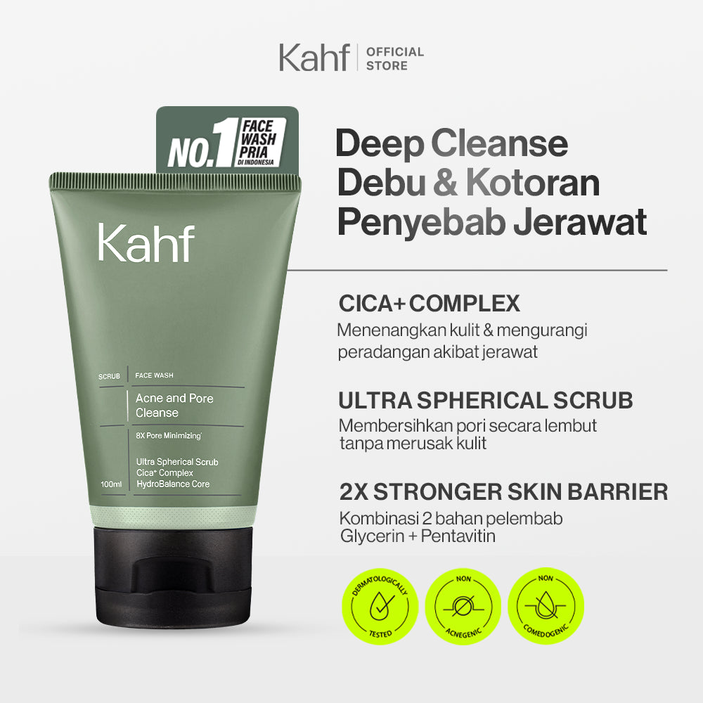 [KAHF BUNDLE 2IN1 PAKET BEBAS KUSAM : ANTI KETARIK & BEBAS LEPEK] Paket Grooming (Pomade/Hair Powder + Face Wash) - Approved by Barber & Suitable for Daily Use