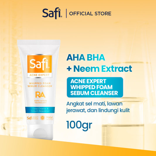 SAFI - Acne Expert - Whipped Foam Sebum Cleanser 100gr - Untuk Jerawat