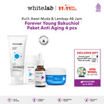 Whitelab 4 pcs Anti Aging Series - Facial Cleanser, Essence Toner, Serum, Moisturizer Paket Skincare