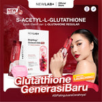 NEWLAB Brightlogy GlutaColl-5500| Collagen Drink | Minuman Collagen & Minuman Glutathione BPOM untuk Mencerahkan 15 Sachet