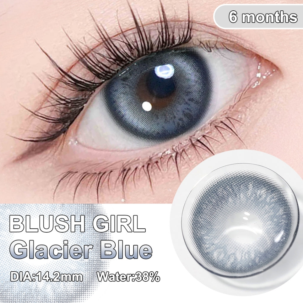 Magister Softlens Normal abu-abu coklat hitam seri Sepasang Lensa kontak diameter14.0-14.5MM kadar air 38% soflens