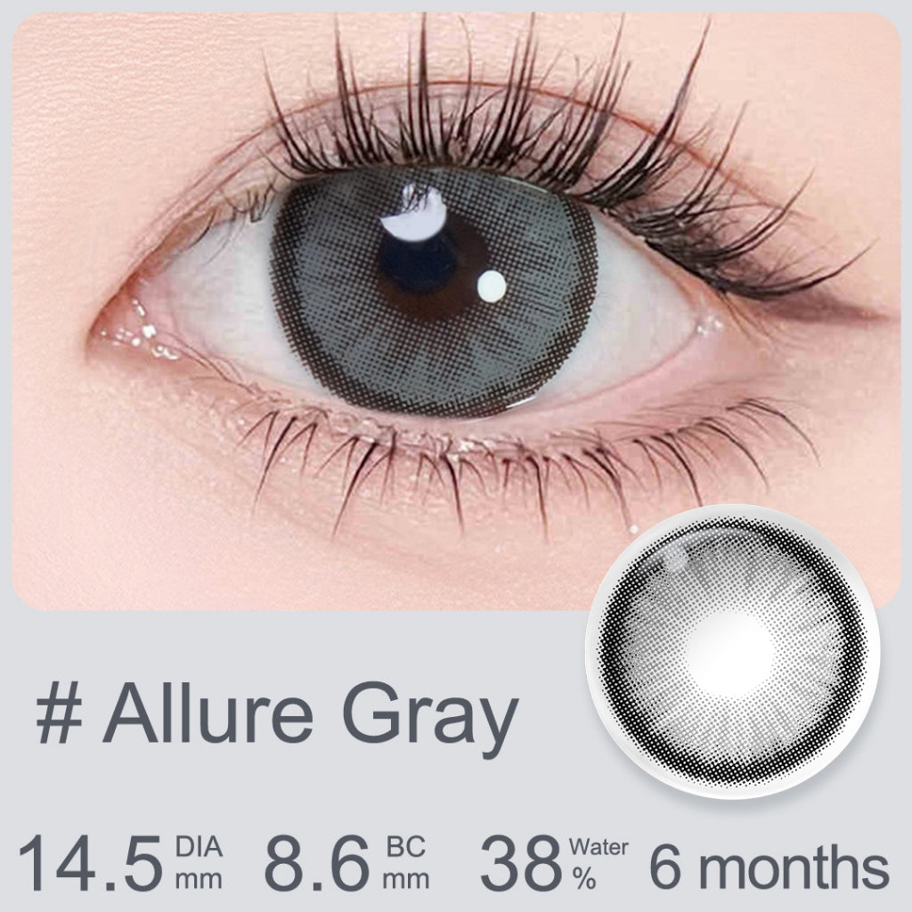 [Candy Brown Minus 8.00]Magister Softlens Berwarna Sepasang Big Eyes 14.5mm Candy Brown Allure Gray Softlens 6bulan