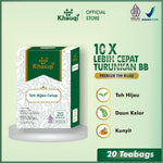 Khauqi Teh Hijau Detox BPOM & Halal MUI Minuman Instan Teh Untuk Diet Pelangsing Herbal