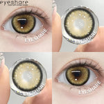 Eyeshare Softlens 0.00~-8.00 Minus AURORA Brown 1Pasang Brown Softlen