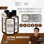 Triple Pack Barber Daily Ultra Sensitive Face Wash 100mL