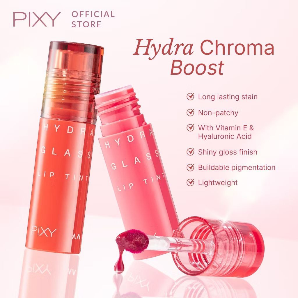 Pixy Hydra Glass Lip Tint Glossy Tahan Lama / Lip Tint Pixy