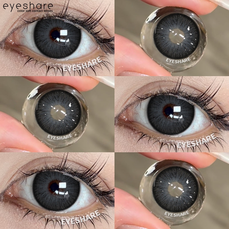 Eyeshare Softlens Big Eyes SAHARA Brown 1Pasang Lensa Kontak 14.5mm Gray Softlen
