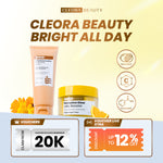 [2in1 Hemat] Cleora Brightening Set - Moisturizer Jelly Booster & Calendula Body Lotion Wanita Pria Skincare Whitening Mencerahkan Melembabkan Mengatasi Muka Kusam Memperbaiki Skin Barrier Anti Aging Handbody Niacinamide Bodybutter Day Cream Pemutih Wajah
