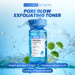 [ORDER NOW!HEMAT 75RB] Cleora Whitening Set - Skincare Pore Glow Exfoliasi Toner & Calendula Body Lotion Wajah Wanita Pria Mengangkat Sel Kulit Mati Eksfoliasi Muka Brightening Mencerahkan Komedo Jerawat Acne Handbody Niacinamide Body Butter Cream Pemutih