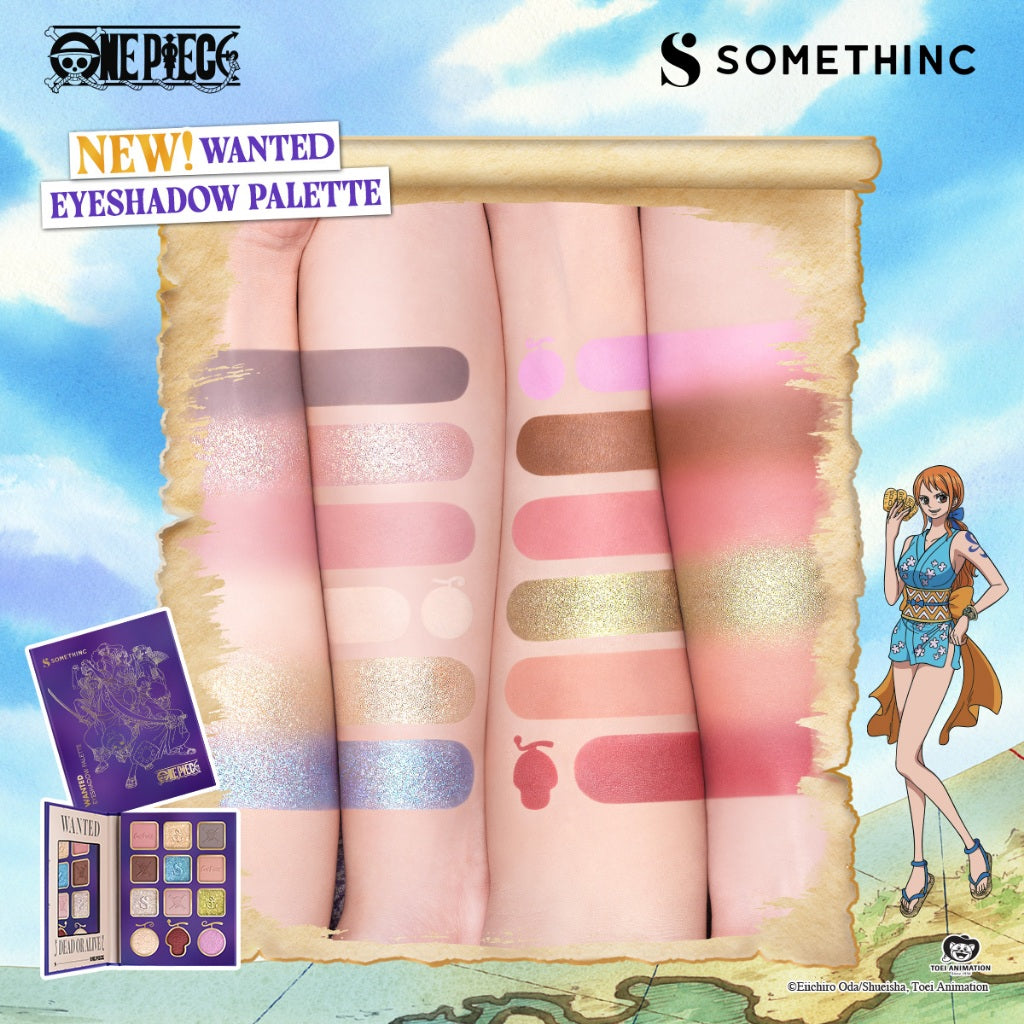 SOMETHINC [2 PCS] One Piece Limited Edition BRUSH & GO (Wanted Eyeshadow Palette, Travel Brush Set)