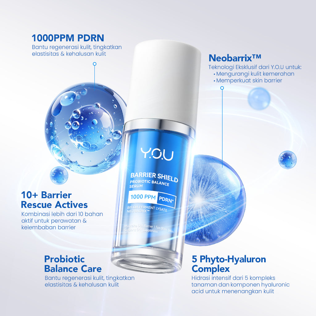 [NEW] Y.O.U BARRIER SHIELD Probiotic Balance Serum 20 ml | Barrier Serum PDRN Glass Skin | 1000pm PDRN | Microbiome | Serum PDRN