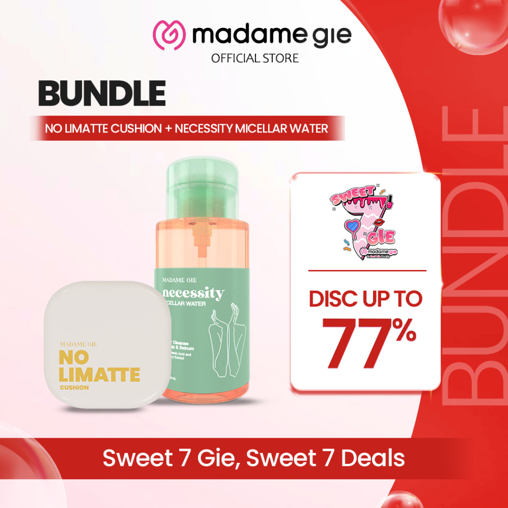 [BUNDLE] Madame Gie No Limatte Cushion Soft Matte Perfect Coverage + Necessity Micellar Water