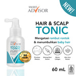 Makarizo Advisor Hair & Scalp Tonic 60 mL & 65 mL - 2 in 1 Untuk Rambut Rontok dan Ketombe