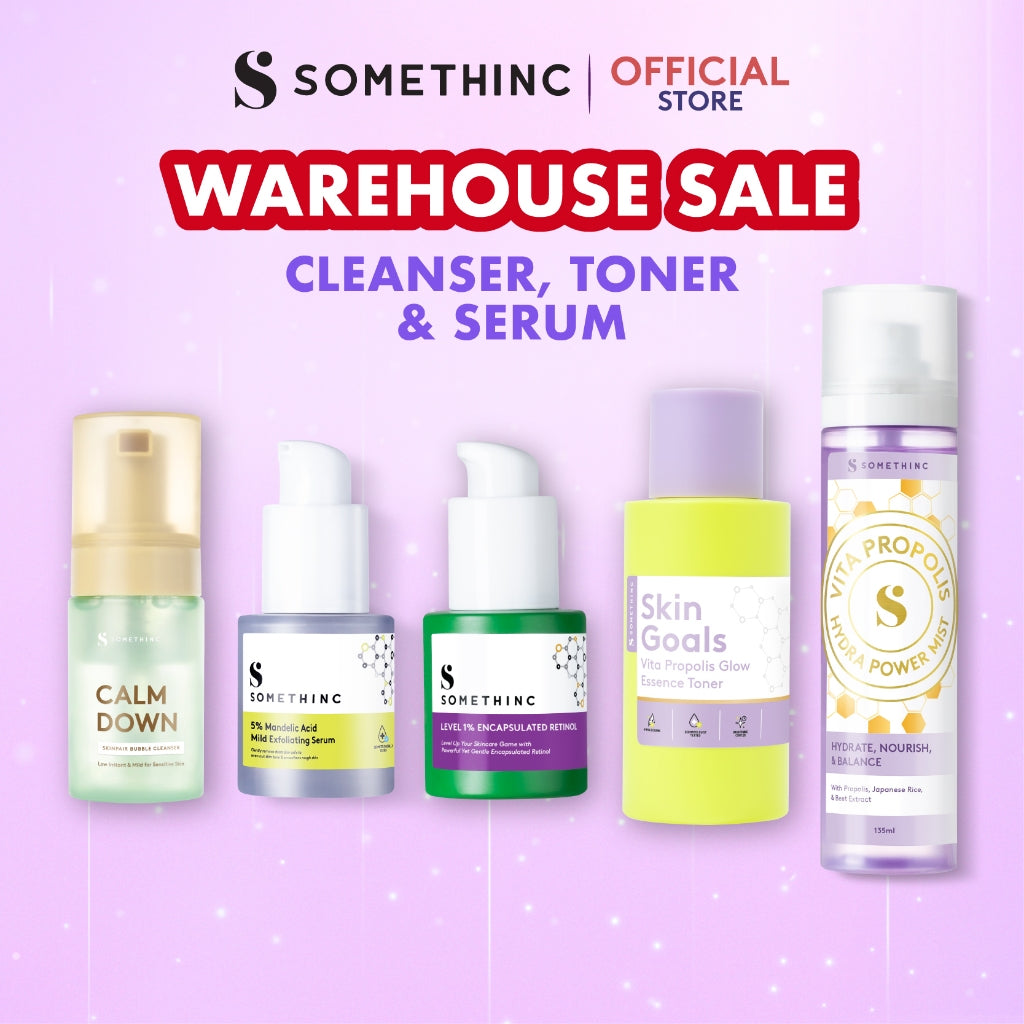 [WAREHOUSE SALE] SOMETHINC Serum, Toner, Cleanser Series (Low PH Jelly Cleanser, Calm Down! Skinpair Bubble Cleanser, 5% Mandelic Acid Mild Exfoliating Serum, Level 1% Encapsulated Retinol, Diamond Phyto Stem Cell Serum, Glow Maker Toner)