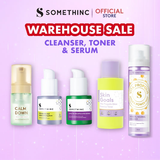 [WAREHOUSE SALE] SOMETHINC Serum, Toner, Cleanser Series (Low PH Jelly Cleanser, Calm Down! Skinpair Bubble Cleanser, 5% Mandelic Acid Mild Exfoliating Serum, Level 1% Encapsulated Retinol, Diamond Phyto Stem Cell Serum, Glow Maker Toner)