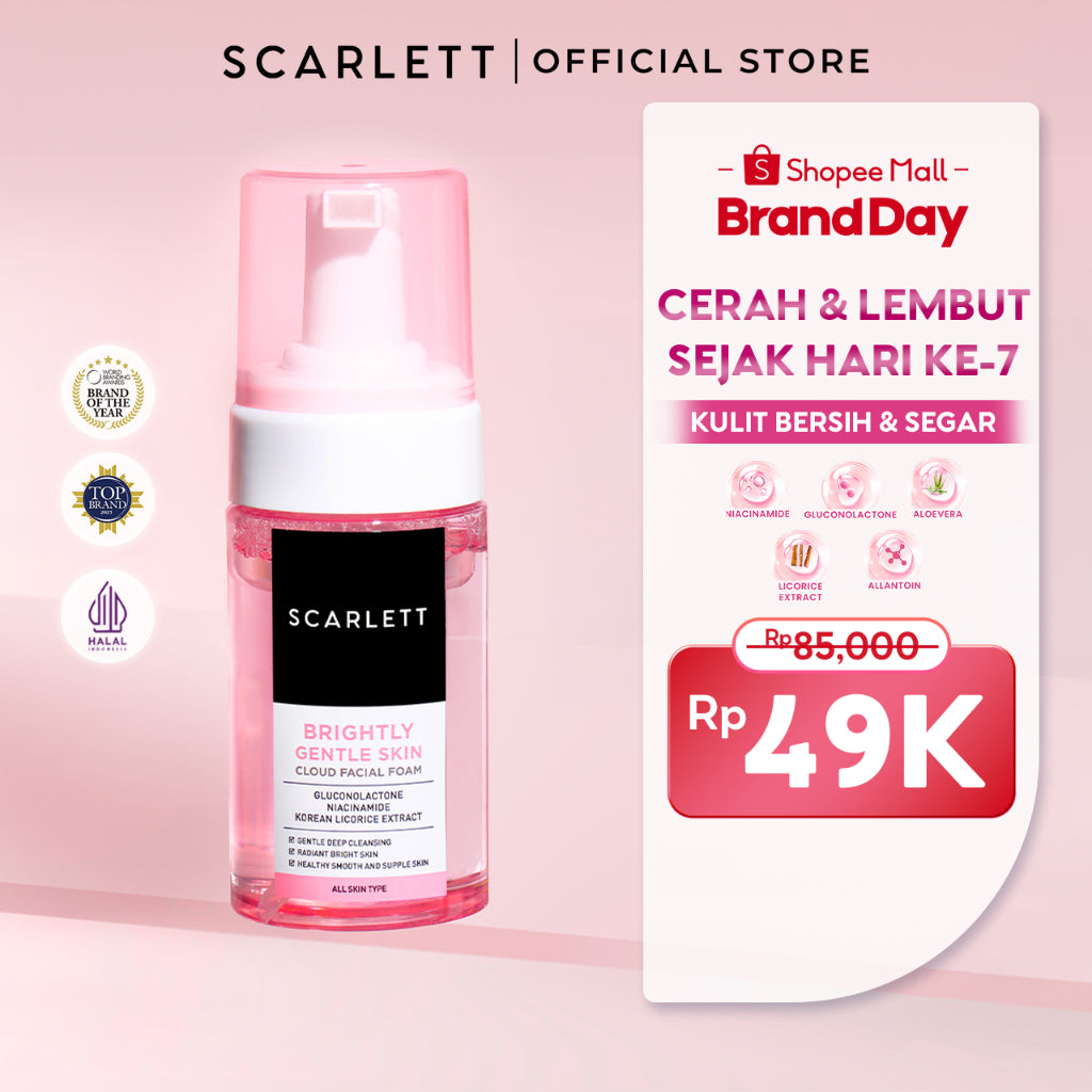 Scarlett Whitening Brightly Cloud Facial Foam