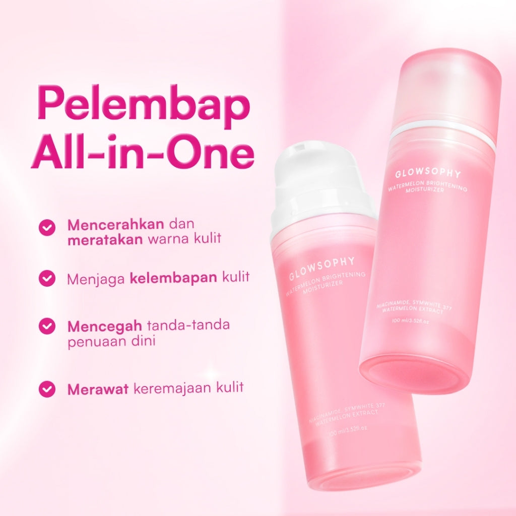 Glowshopy Bundle 3in1 Glow Ready Kit Lip SPF + Moisturizer 100ml + Sunscreen - Melindungi dari sinar UVB dan UVA, Menjaga bibir tetap lembap, lembut, dan sehat, Kilau natural untuk bibir lembut dan tampak sehat sepanjang hari