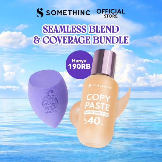 SOMETHINC [2 PCS] One Piece Limited Edition SEAMLESS & BLEND (Copy Paste Tinted Sunscreen, Harpy Blender One Piecec Limited Edition)