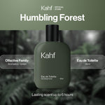 NEW LAUNCH EDP! Kahf Humbling Forest Parfum Series (Eau de Parfum 100 ml + Eau de Toilette 35 ml) - Fragrance EDP EDT Cedarwood, Oakmoss & Amber - Parfum Maskulin Pria Lokal Wangi Tahan Lama Woody Amber & Percaya Diri Seharian