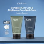 [SPECIAL 11.11 : B2G5 - KAHF BUNDLE 2IN1 PAKET FACIAL WASH] Complete Acne Care & Brightening Face Wash Pack 100 ml isi 2 pcs - Wajah Glowing, Cerah, Anti Ketarik, & Bebas Kusam - Bundle Perawatan Wajah Pria - Kombinasi Sabun Cuci Muka Sesuai Kondisi Kulit