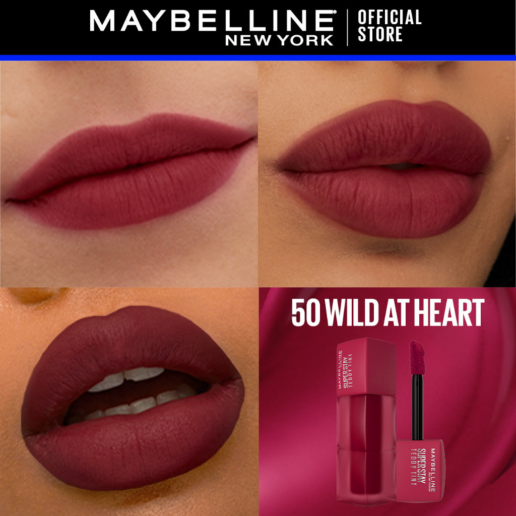 MAYBELLINE OFFICIAL Superstay Teddy Tint 5 mL - Teddy Soft Matte Tahan 12 Jam Lipstick Lipcream Lipstik Perfect Lip Tint