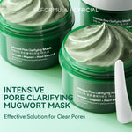 ELFORMULA Bundle 2pcs Intensive Pore Clarifying Mugwort Mask - Clay Mask Mud Mask Acne Pembersih Pori-pori Pores Eksfoliasi Wash off masker