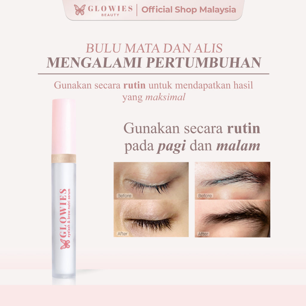 Glowies Beauty Shimmer Package 2in1 Dreamy Moisturizer Pelembab 80ml & Serum Bulu Mata dan Alis 4 ml Water Based Serum Moisturizer Membantu Mencerahkan Melembabkan Memudarkan PIE PIH & Serum Bulu Mata dan Alis Memanjangkan Bulu Mata dan Alis