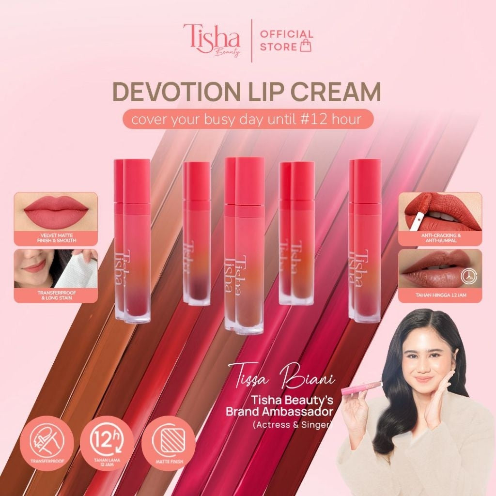 Tisha Beauty Devotion Lip Cream – Triple Active Moisturizer Matte 4ml